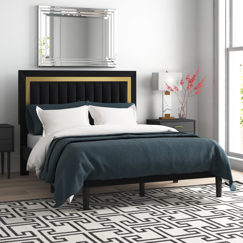 Willa Arlo Interiors Valery Upholstered Bed with Adjustable Headboard Reviews Wayfair
